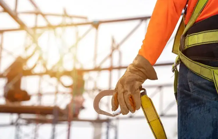 construction worker in the danger job small banner